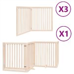 Vidaxl barri�re pour chien porte pliable 10 panneaux bois de peuplier