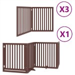 Vidaxl barri�re pour chien porte pliable 10 panneaux bois de peuplier