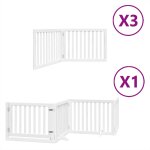 Vidaxl barrire pour chien porte pliable 10 panneaux bois de peuplier