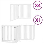 Vidaxl barri�re pour chien porte pliable 12 panneaux bois de peuplier