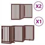 Vidaxl barri�re pour chien porte pliable 12 panneaux bois de peuplier