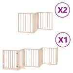 Vidaxl barri�re pour chien porte pliable 12 panneaux bois de peuplier