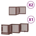 Vidaxl barri�re pour chien porte pliable 12 panneaux bois de peuplier