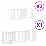 Vidaxl barri�re pour chien porte pliable 12 panneaux bois de peuplier