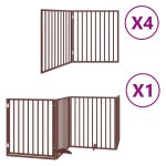Vidaxl barrire pour chien porte pliable 12 panneaux bois de peuplier