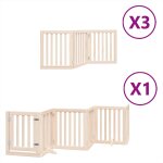 Vidaxl barrière pour chien porte pliable 15 panneaux bois de peuplier Vidaxl barrière pour chien porte pliable 15 panneaux bois de peuplier