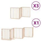 Vidaxl barri�re pour chien porte pliable 15 panneaux bois de peuplier