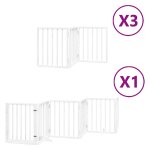 Vidaxl barri�re pour chien porte pliable 15 panneaux bois de peuplier