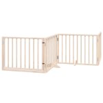 Vidaxl barri�re pour chien avec porte pliable 4 panneaux 320 cm