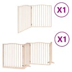 Vidaxl barri�re pour chien avec porte pliable 6 panneaux bois peuplier