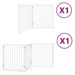 Vidaxl barrire pour chien porte pliable 6panneaux blanc bois peuplier