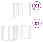 Vidaxl barri�re pour chien porte pliable 6panneaux blanc bois peuplier