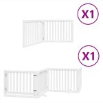 Vidaxl barri�re pour chien porte pliable 6panneaux blanc bois peuplier