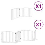 Vidaxl barri�re pour chien porte pliable 6panneaux blanc bois peuplier