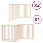 Vidaxl barri�re pour chien porte pliable 8 panneaux bois de peuplier