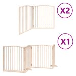 Vidaxl barri�re pour chien porte pliable 8 panneaux bois de peuplier
