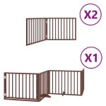 Vidaxl barrire pour chien porte pliable 8 panneaux bois de peuplier
