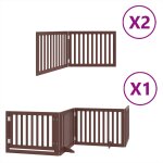 Vidaxl barri�re pour chien porte pliable 8 panneaux bois de peuplier