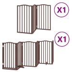 Vidaxl barri�re pour chien porte pliable 9 panneaux bois de peuplier