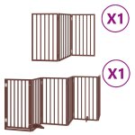 Vidaxl barrire pour chien porte pliable 9 panneaux bois de peuplier