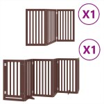 Vidaxl barrire pour chien porte pliable 9 panneaux bois de peuplier