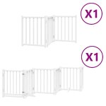 Vidaxl barrière pour chien porte pliable 9panneaux blanc bois peuplier Vidaxl barrière pour chien porte pliable 9panneaux blanc bois peuplier