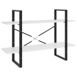 Vidaxl bibliothque  2 niveaux blanc 100x30x70 cm bois d'ingnierie