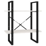 Vidaxl bibliothque  2 niveaux blanc 60x30x70 cm bois de pin massif