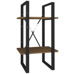 Vidaxl biblioth�que 2 niveaux ch�ne brun 40x30x70 cm bois d'ing�nierie
