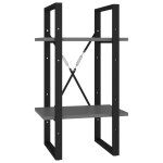 Vidaxl biblioth�que � 2 niveaux gris 40x30x70 cm bois d'ing�nierie