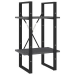 Vidaxl bibliothque  2 niveaux gris 40x30x70 cm bois de pin massif