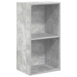 Vidaxl biblioth�que � 2 niveaux gris b�ton bois d'ing�nierie