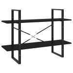 Vidaxl biblioth�que � 2 niveaux noir 100x30x70 cm bois d'ing�nierie