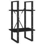 Vidaxl bibliothque  2 niveaux noir 40x30x70 cm bois de pin massif
