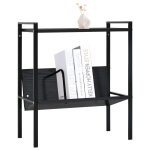 Vidaxl bibliothque 2 niveaux noir 52x28x59 cm bois d'ingnierie