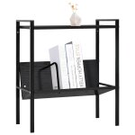 Vidaxl biblioth�que 2 niveaux noir 52x28x59 cm bois d'ing�nierie