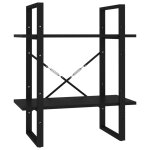 Vidaxl biblioth�que � 2 niveaux noir 60x30x70 cm bois d'ing�nierie