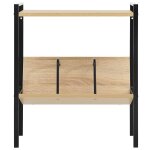 Vidaxl biblioth�que 2 niveaux noir ch�ne 52x28x59 cm bois d'ing�nierie