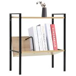 Vidaxl bibliothèque 2 niveaux noir chêne 52x28x59 cm bois d'ingénierie Vidaxl bibliothèque 2 niveaux noir chêne 52x28x59 cm bois d'ingénierie