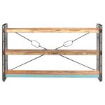 Vidaxl biblioth�que 3 niveaux 140x30x80 cm bois de r�cup�ration massif