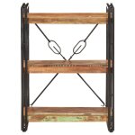 Vidaxl biblioth�que � 3 niveaux 60x30x80cm bois de r�cup�ration massif