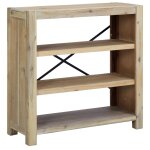 Vidaxl biblioth�que 3 niveaux 80x30x80 cm bois solide d'acacia