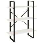 Vidaxl bibliothque  3 niveaux blanc 80x30x105 cm bois de pin massif