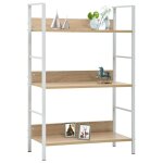Vidaxl bibliothque  3 niveaux chne 60x27, 6x90, 5cm bois d'ingnierie
