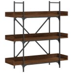 Vidaxl biblioth�que � 3 niveaux ch�ne marron 100x33x108, 5 cm