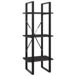 Vidaxl biblioth�que � 3 niveaux gris 40x30x105 cm bois d'ing�nierie