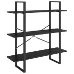 Vidaxl bibliothèque à 3 niveaux noir 100x30x105 cm bois de pin massif Vidaxl bibliothèque à 3 niveaux noir 100x30x105 cm bois de pin massif