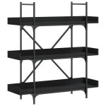 Vidaxl biblioth�que � 3 niveaux noir 100x33x108, 5 cm bois d'ing�nierie