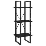 Vidaxl bibliothque  3 niveaux noir 40x30x105 cm bois de pin massif