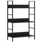 Vidaxl biblioth�que � 3 niveaux noir 60x27, 6x90, 5 cm bois d'ing�nierie